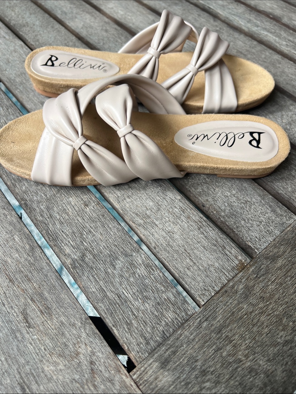 Bellini Taupe Knot Slide Sandals - Picture 4 of 8